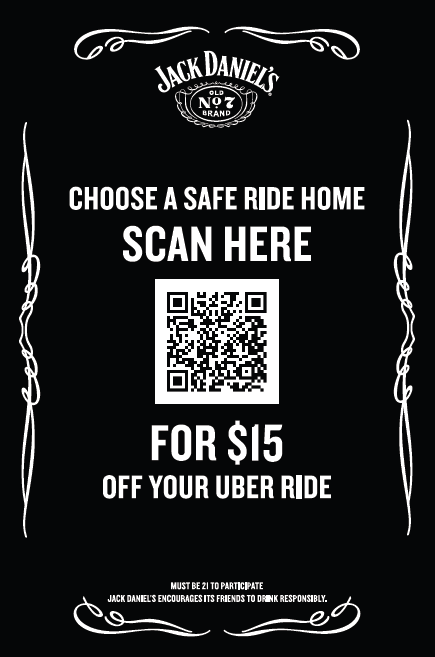 Código promocional de Jack Daniel’s para obtener un descuento de $15 USD en viajes de Uber durante la celebración de Año Nuevo en Nashville, fomentando un regreso a casa seguro.